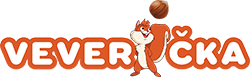 Veverica Logo Beli napis