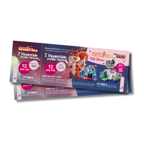 Vstopnica za Veveričkin festival - Petek