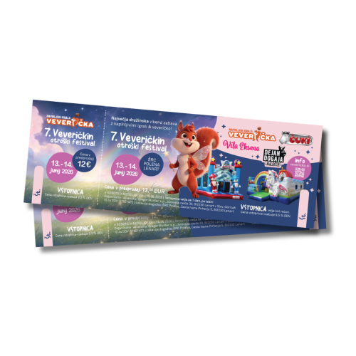 Vstopnica za Veveričkin festival - Nedelja